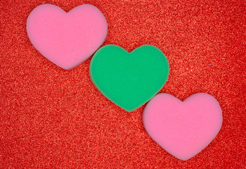 ハートのクリスマスカラー