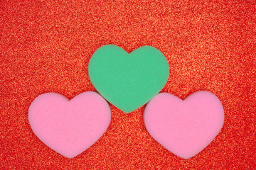 ハートのクリスマスカラー