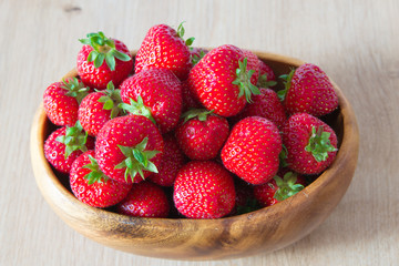 Strawberry on the wooden table