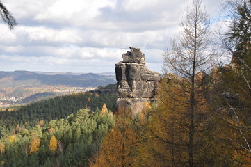 Fototapeta na wymiar Sächsische Schweiz, Papststein