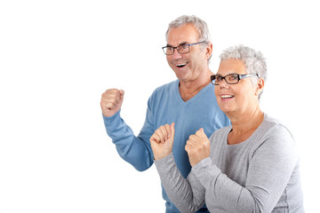 erfolgreiches Seniorenpaar