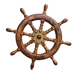 Peel and stick wall murals Schip Isolated Ships Wheel