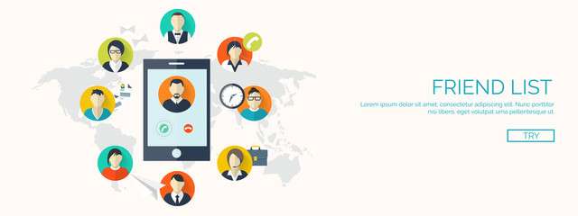 Vector illustration.  Global communication. Social network ,chatting. Emailing and sms. Web calls. Internet