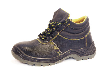 Work boots isolated on white