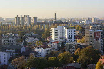 Naklejka premium Bucharest downtown