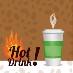 Hot Drink in Winter over texture color background