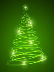 albero di natale verde e luci