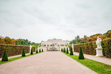 Belvedere Park in Vienna, Austria