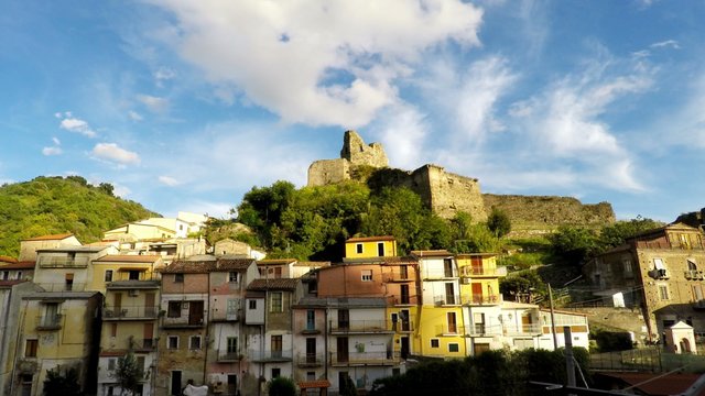 Real Time, Old Norman's Castle, and Medieval City, Lamezia Terme, Calabria, Italy, 4k
