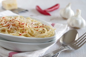 spaghetti aglio e olio e peperoncino