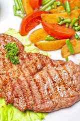 Beef chop closeup