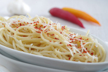 spaghetti aglio e olio e peperoncino