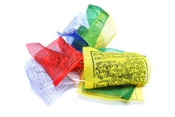 prayer flags isolated