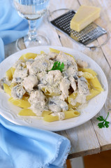 Creamy Chicken Pasta on the Table