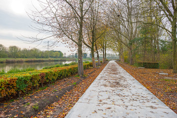 Bicycle path under construction