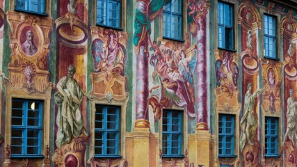 the wall of the old town hall in bamberg