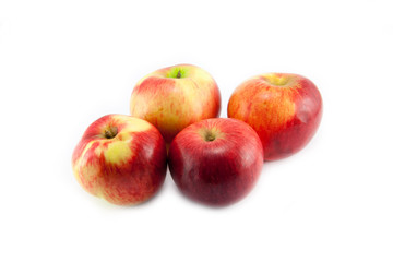 Fototapeta na wymiar Ripe red apple Isolated on white background