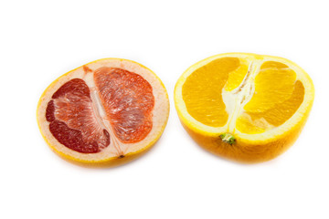 grapefruit isolated on white