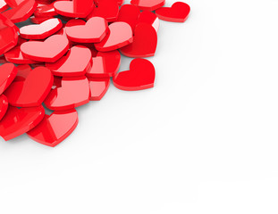 Red Hearts 3d background