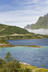 Fototapeta na wymiar Scenic fjord on Lofoten islands
