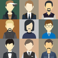 Men Avatar Flash Vector