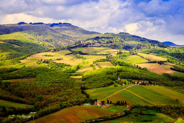 Fototapeta na wymiar Rural landscape of Chianti, Tuscany.