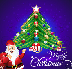 Fototapeta na wymiar merry Christmas background with Christmas tree