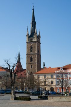 Church of St. Peter and Paul in historic town Caslav, Eastern Bohemia,Czech republic.