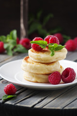 Cottage cheese pancakes, homemade traditional Ukrainian and Russ