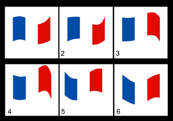 Animation of the French flag
