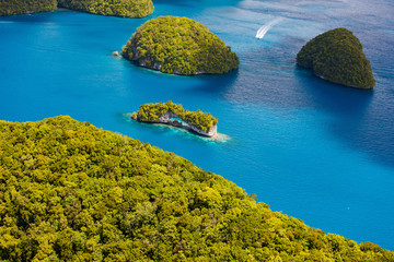 Palau islands from above