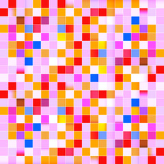 Seamless Vector Retro Pink Squares Background - Pattern