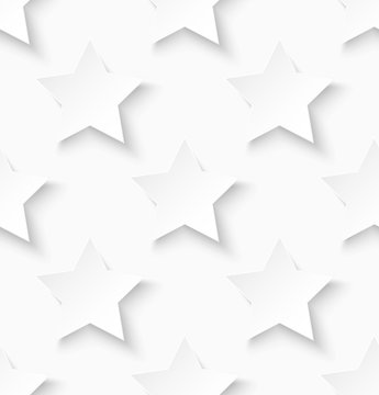 White paper seamless star pattern background