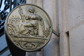 Plaque de notaire à Paris