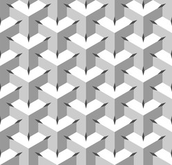 Seamless Geometric Pattern. Grayscale Background. Vector