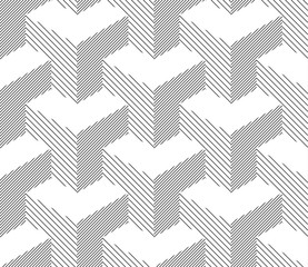 Seamless Geometric Pattern. Halftone Background. Black And White