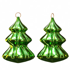 isolated shiny christmas tree decoration