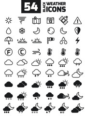 Weather Icons in White Background