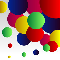 Abstract Background with Colorful Gradient Red, Blue, Green, Pink an Yellow Circles