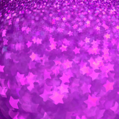 Festive Christmas background with stars. Abstract twinkled bright background with bokeh defocused lights