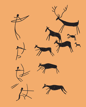 vector depicting hunting