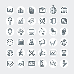 Fototapeta premium SEO icons set