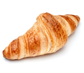 Croissant or  crescent roll isolated on white background cutout