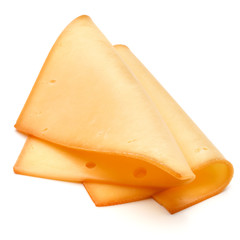 cheese slices isolated on white background cutout