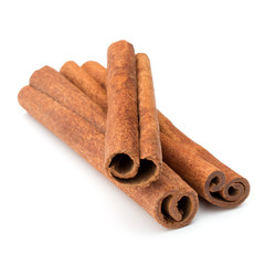 cinnamon stick spice isolated on white background closeup