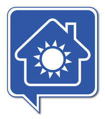 Logo maison et chauffage.
