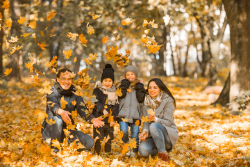Walk autumn park