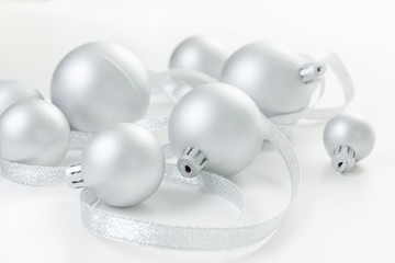 Silver Christmas balls
