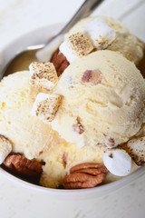 Butter Pecan Ice Cream with French Fries