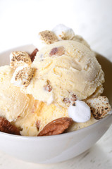 Butter Pecan Ice Cream with French Fries